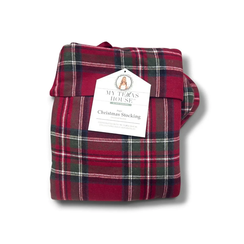 My Texas House Angie Red Plaid Christmas Stockings, 20x10, 2 Count - 2026
